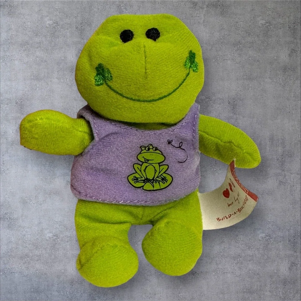 Build A Bear Miniature Happy Go Lucky Frog Plush Shamrocks McDonalds Happy Meal